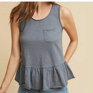 Anthropologie Eri Ali M Medium Boho Top Ruffle